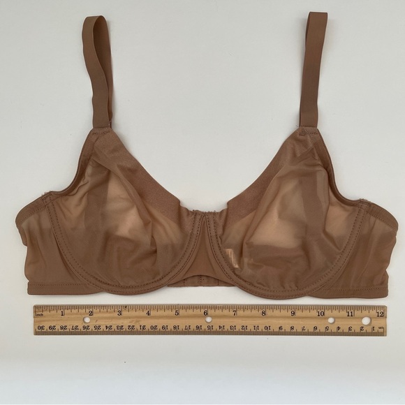 Intimissimi Sheer Mesh Bra Balconette underwire nude tan 34B bralette everyday - Picture 6 of 9